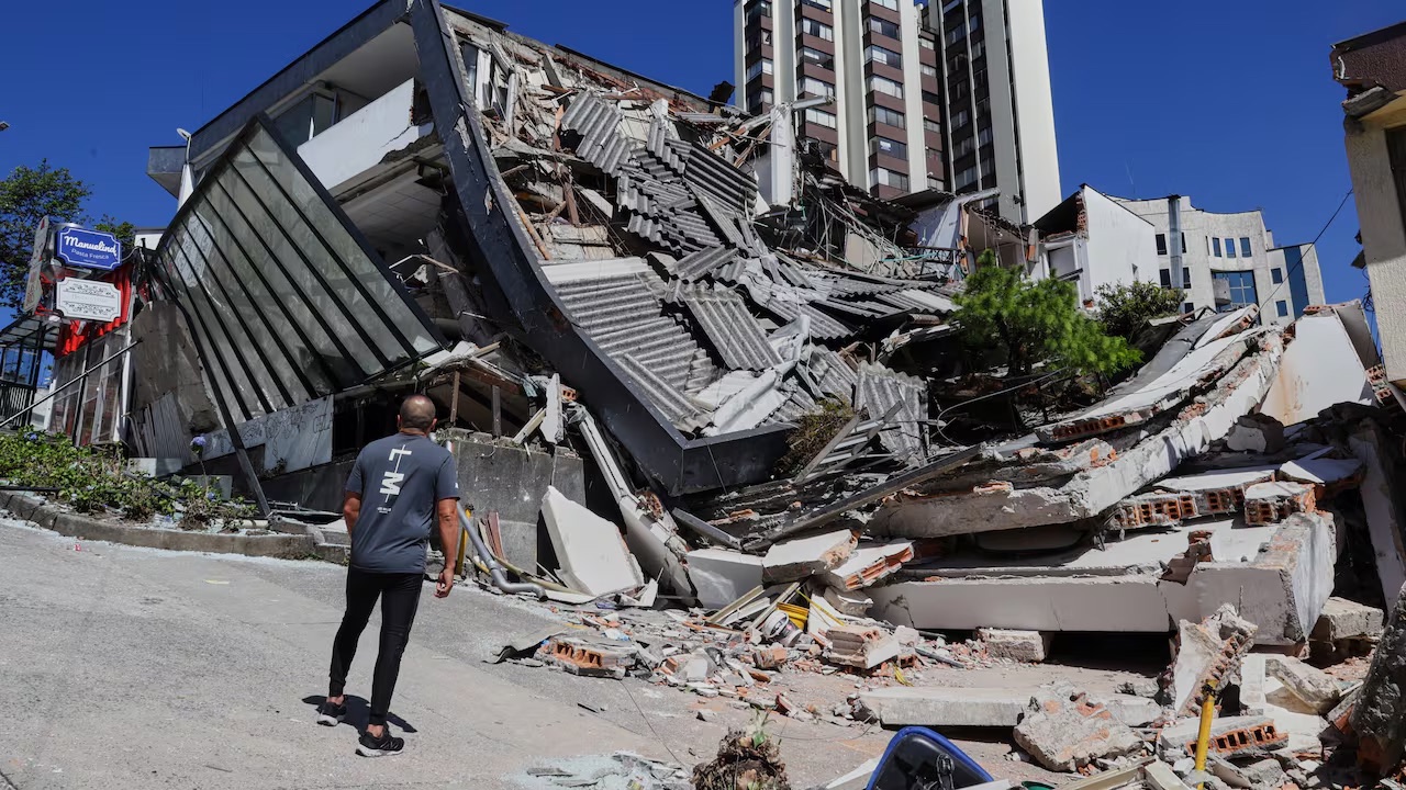 Edificio colapsado en Manizales tras la emergencia
